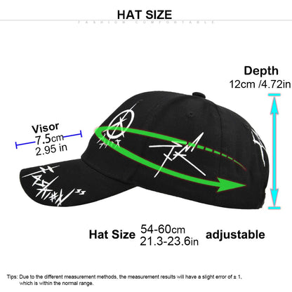 Letter Baseball Cap Graffiti Sun Hip Hop Cap Visor Hat Men Women
