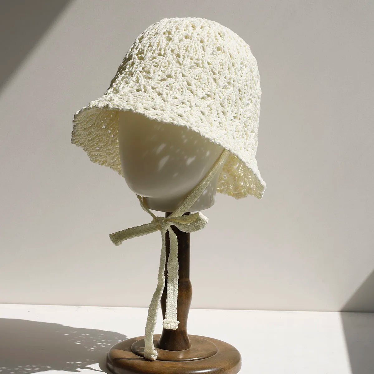 Women Bucket Hat Summer Hollow Out Thin Breathable Sun Hat