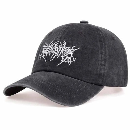 Vintage Washed Punk Hip Hop Baseball Cap Embroidered Dad Hat Vintage Classic Style