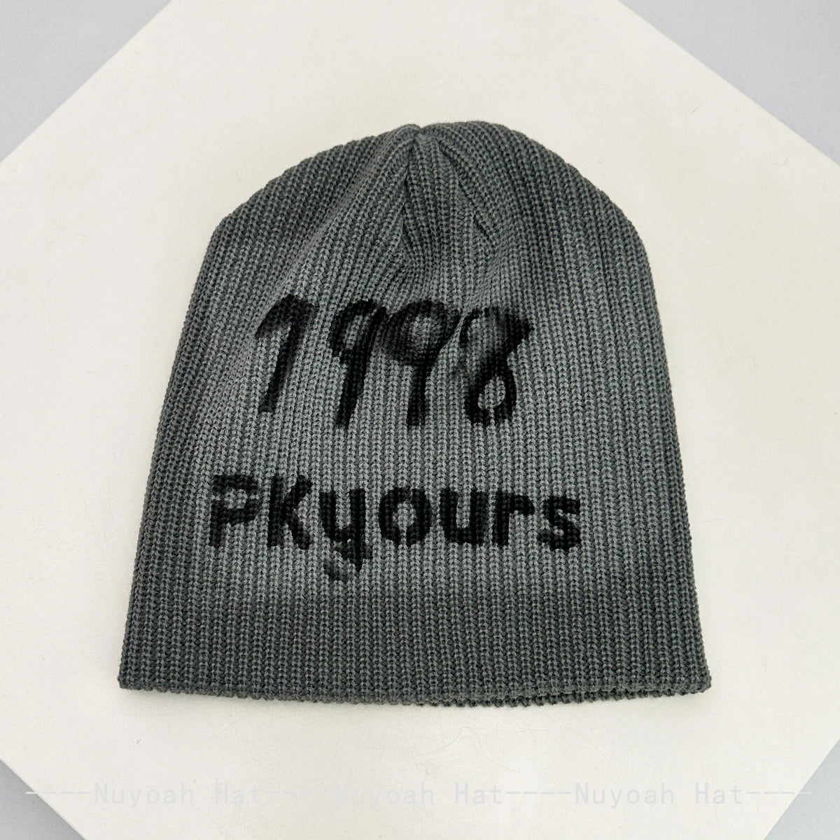New Men Women Bandhnu Jacquard Number Letters Knitted Hats