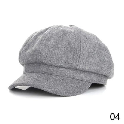 Women's Newsboy Cap Octagonal Beret, Vintage Baker Boy Hat