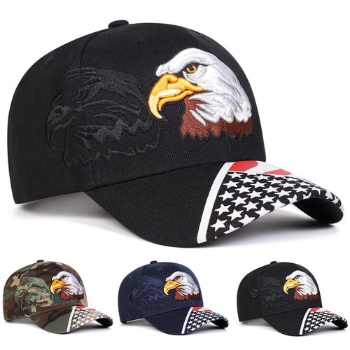 Unisex Eagle Embroidery Baseball Caps Spring Autumn Outdoor Sports Cap