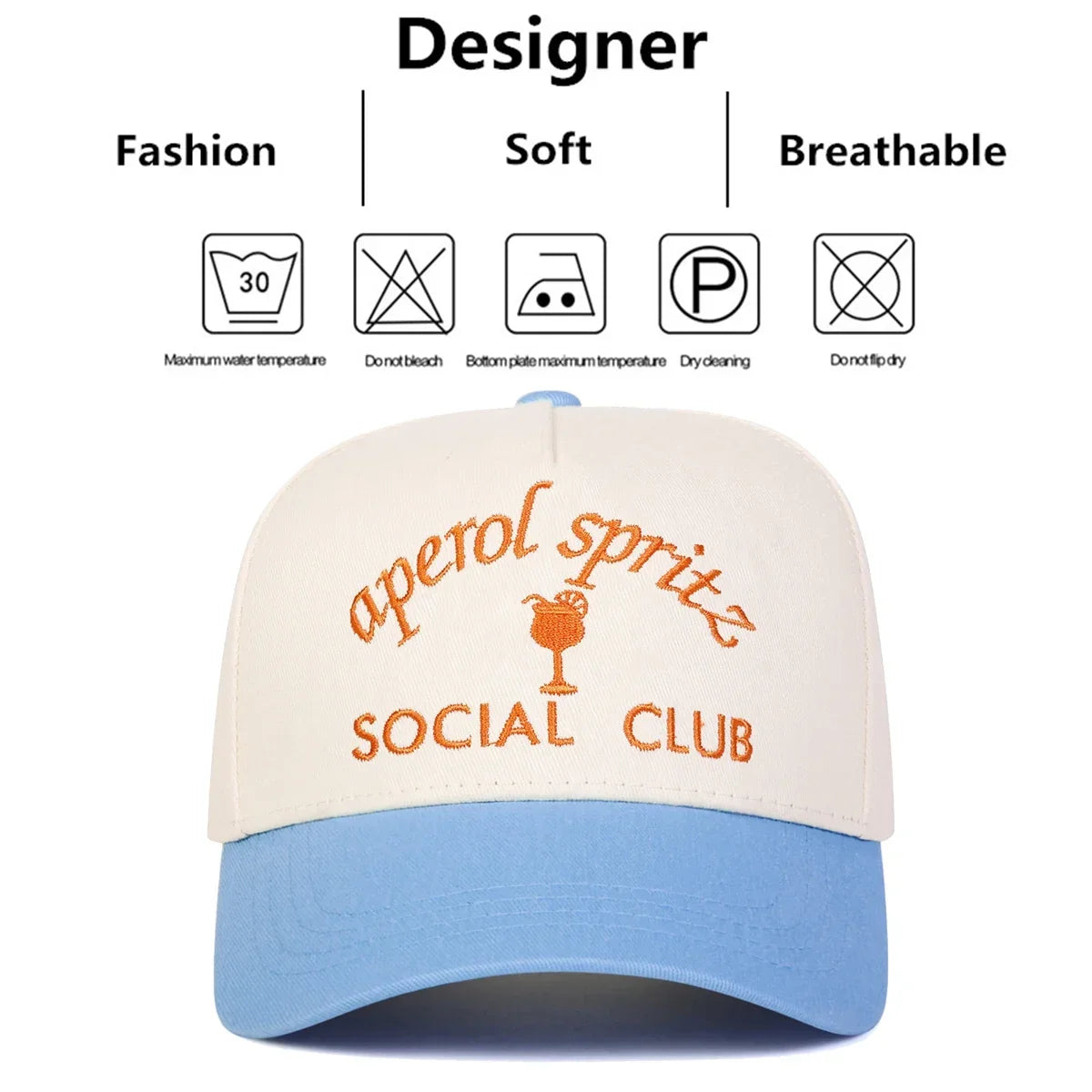 Unisex Social Club Embroidery Baseball Caps Spring Autumn