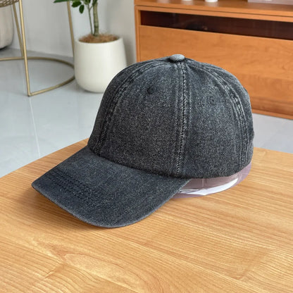 Vintage Washed Denim Baseball Cap - Men's Sports Sun Hat