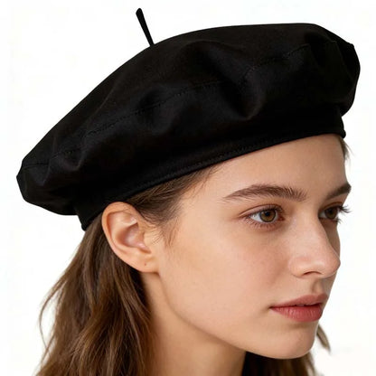 Spring Summer Yellow Linen Beret Korean Style Literary Painter Cap