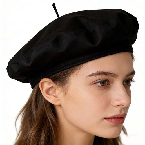 Spring Summer Yellow Linen Beret Korean Style Literary Painter Cap