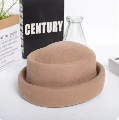 Japanese Retro White Black Brown Camel Wool Beret Women's Autumn And Winter