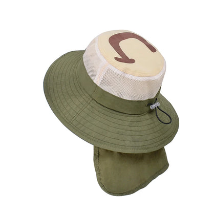 1147 Summer Boys and Girls Sunshade Hat Large brim Sunshade Shawl Breathable Fishing Hat