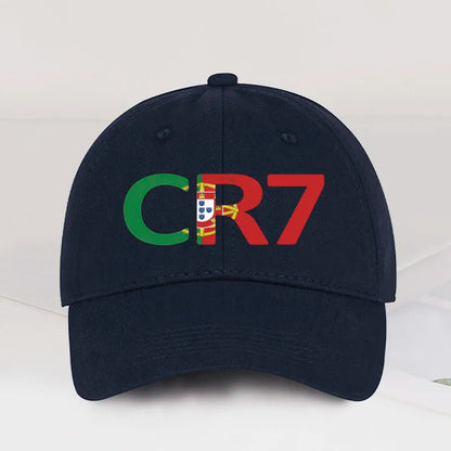 CR7 Portugal Print Black Baseball Cap