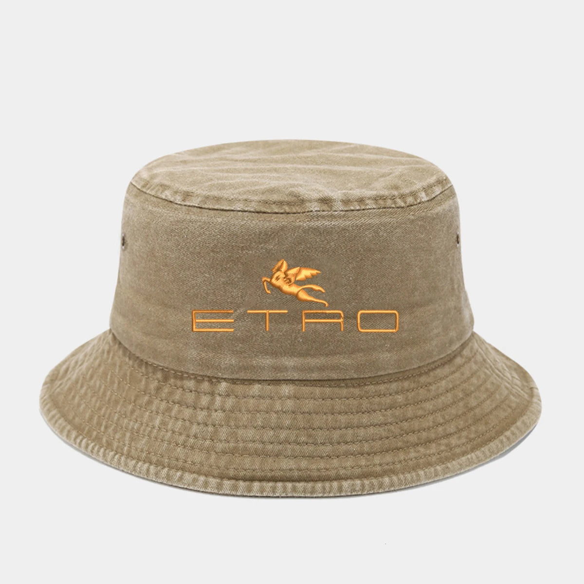 Retro Sunshade Embroidered Fisherman Hat