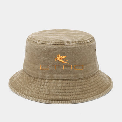 Retro Sunshade Embroidered Fisherman Hat