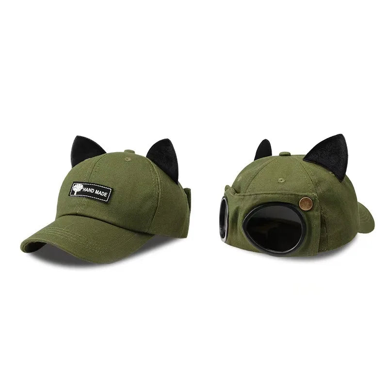 Unisex Summer Baseball Caps With Glasses Aviator Hat