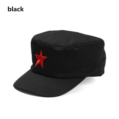 Classic Men Military Caps Men's Women's Fitted Baseball Caps Red Star