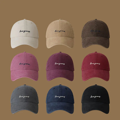 Retro Letter Embroidered Baseball Cap