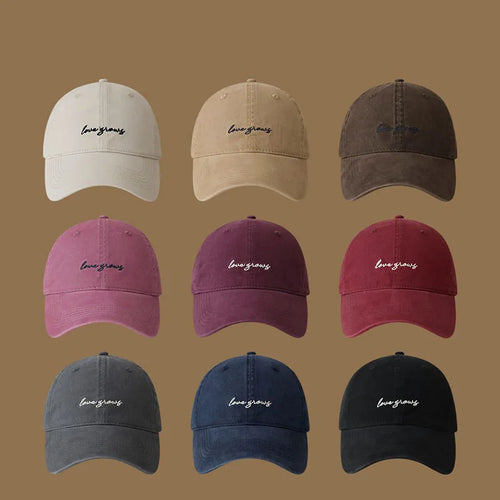 Retro Letter Embroidered Baseball Cap