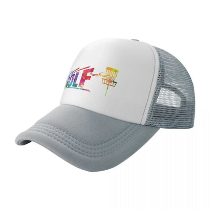 New Disc Golf Bigger Watercolor Baseball Cap