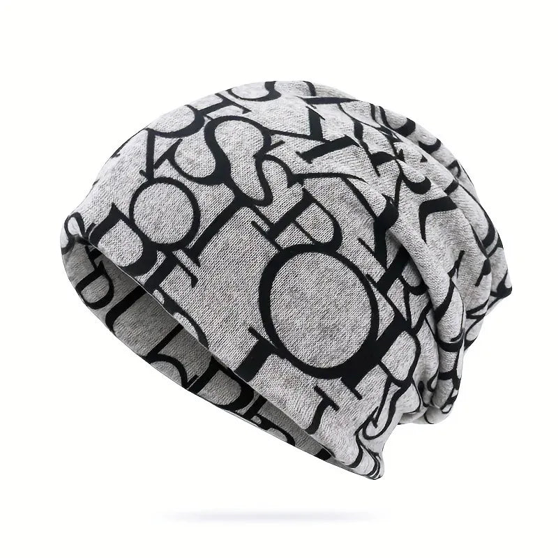 Cotton Slouchy Beanies For Men Vintage Hip-Hop Slouchy Hat Autumn Winter