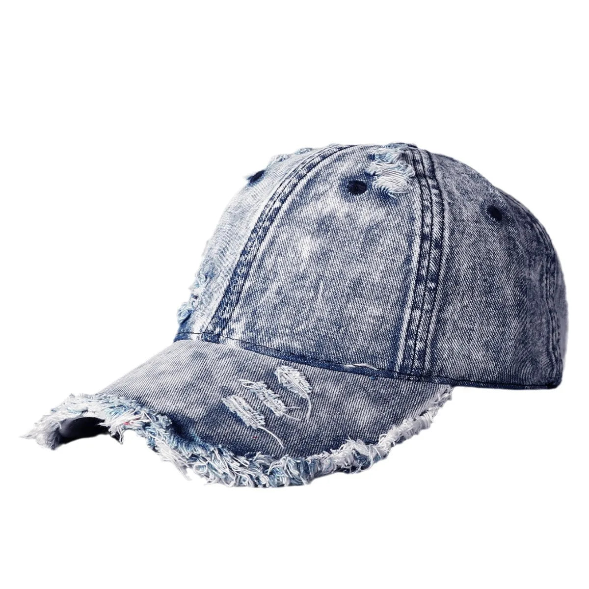 Washed Denim Baseball Cap Unisex Large Brim Face Slimming Street Fashion Hat