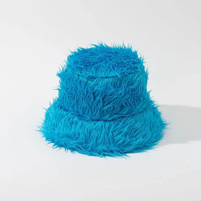 2024 Barrel Caps Funny Fashion Autumn Winter Leopard Fur Bucket Hats