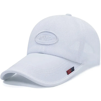 Unisex Long-Brim Mesh Baseball Cap For Men Female