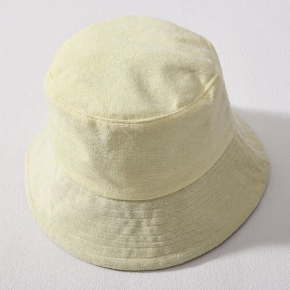 Simple Terry Cloth Towel Bucket Hat Spring Autumn