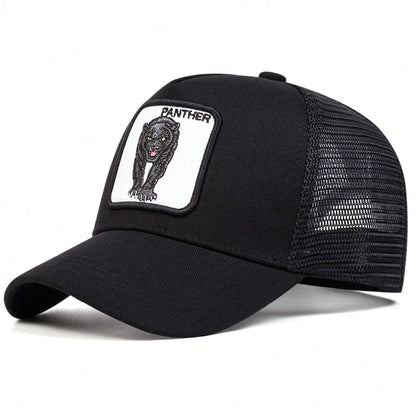 Unisex Leopard Embroidery Baseball Net Caps Spring and Summer