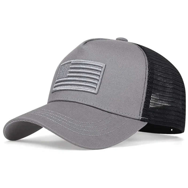 USA Flag Mesh Baseball Cap Summer Breathable Hat