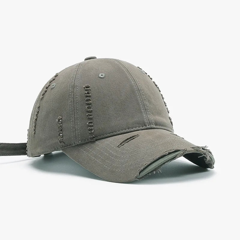 Distressed Washed Baseball Cap For Women