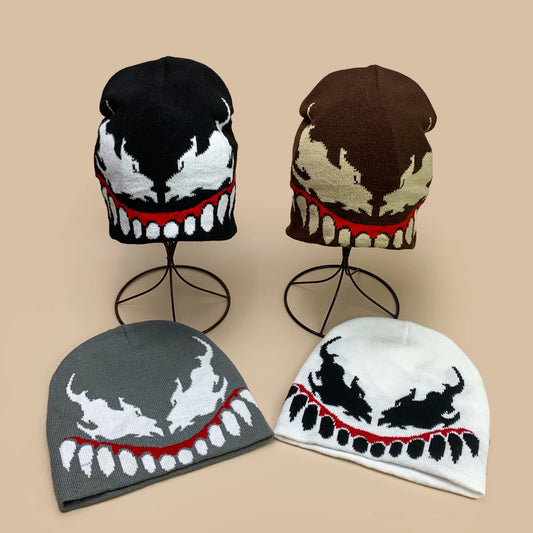 European American Style Jacquard Grimace Knitted Hats