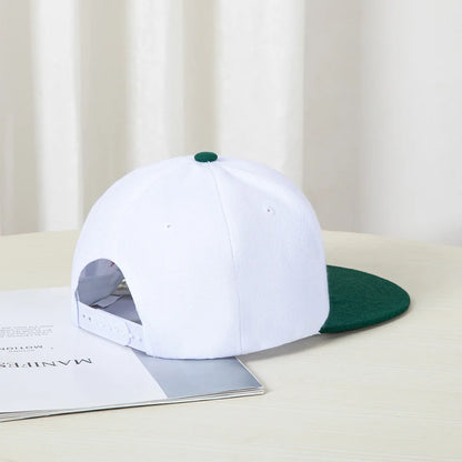Hip Hop Style Baseball Cap With A Flat Top Color Patching Letter Embroidery Suitable For Both