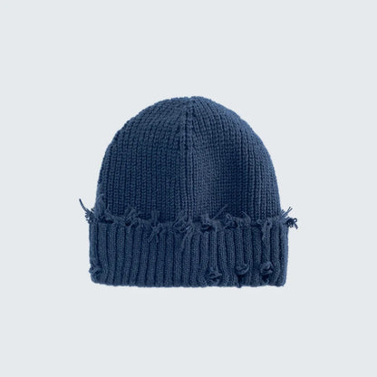 Custom Retro Broken Brim Knitted Hat For Women Men