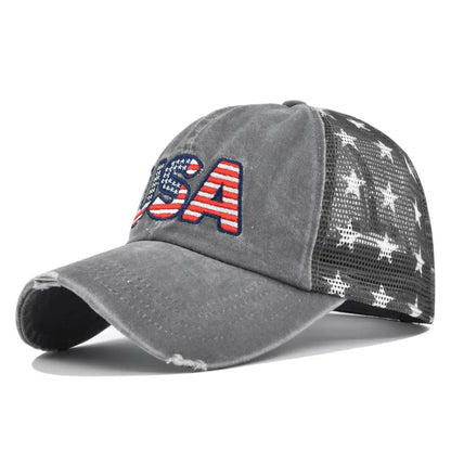 New Embroidered USA Flag Baseball Hat Men