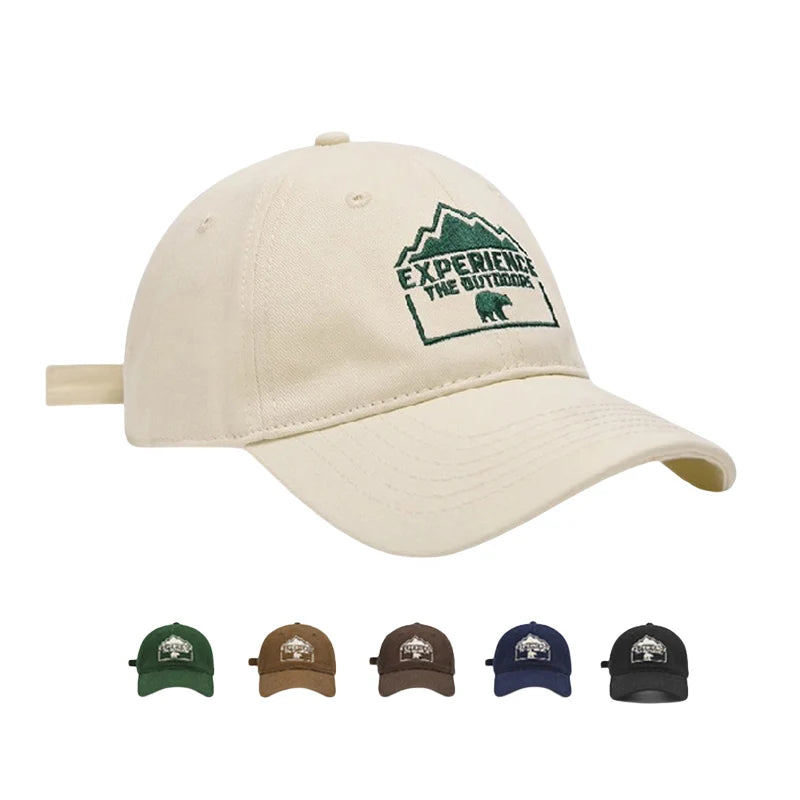 Unisex Polar Bear Letter Embroidery Snapback Baseball Cap Spring And Autumn