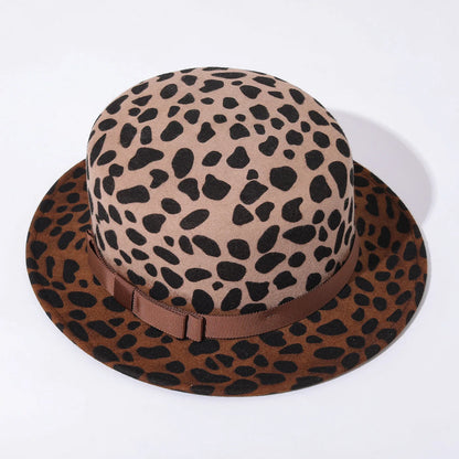 2026 Winter Fedora Hats For Women Fashion Flat Wide Brim Panama Wool Felt Jazz Fedora
