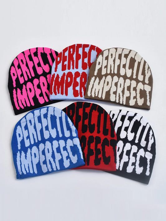 Letters Embroidery Fashion Y2K Knitted Hats Autumn Winter