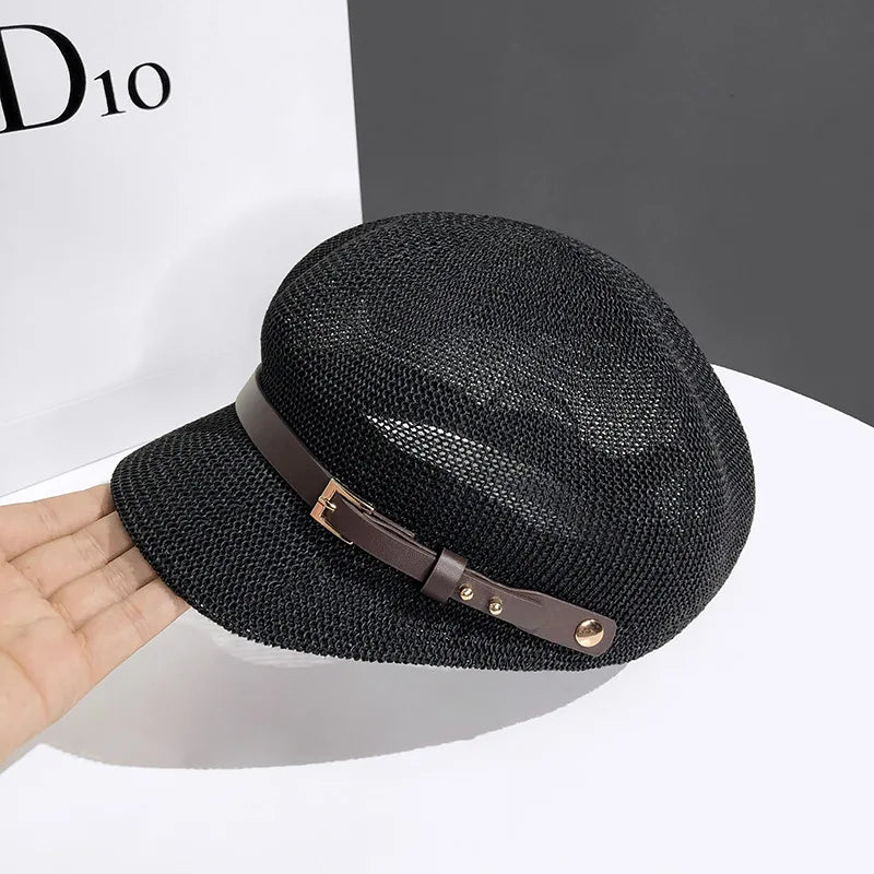New Style Hollow Breathable Octagonal Hat For Women