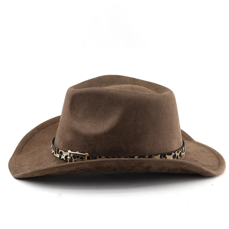 New Fedora Hats Suede Cap Western Cowboy Gift Hat