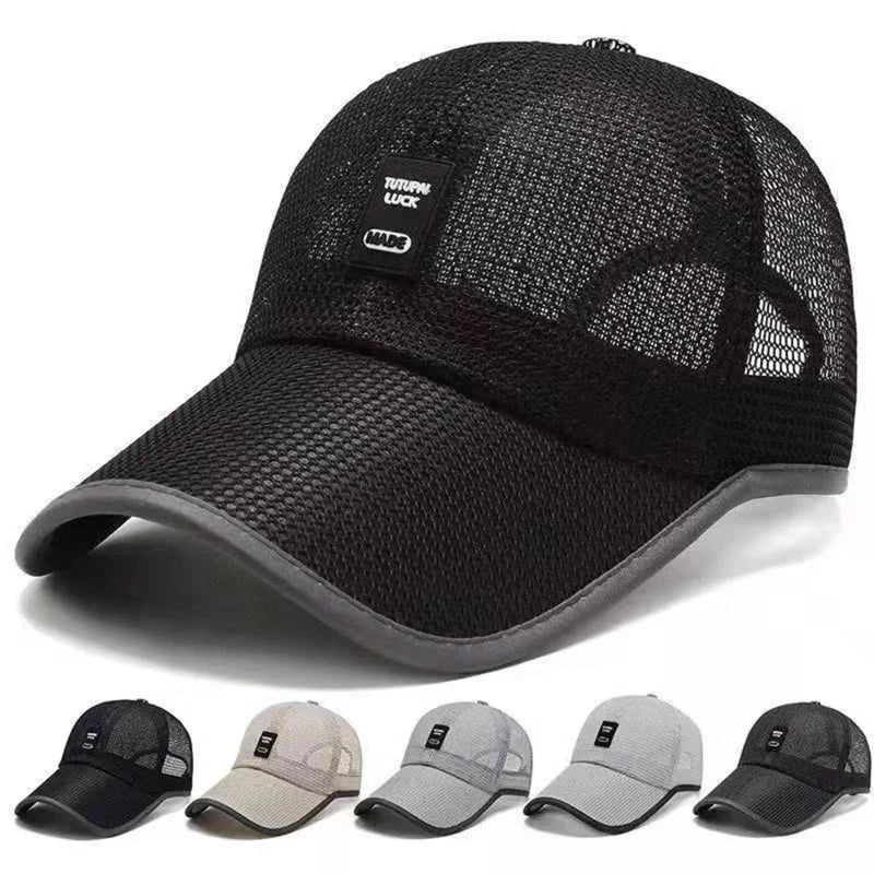 Summer Women Men Mesh Baseball Cap Solid Snapback