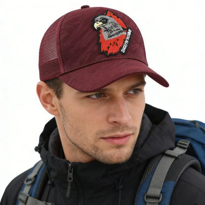 Breathable  Baseball Cap With Eagle Embroidery, Personalized Design, Unisex, Suitable For Daily Casual Outdoor Use, Sunshade Mesh Cap