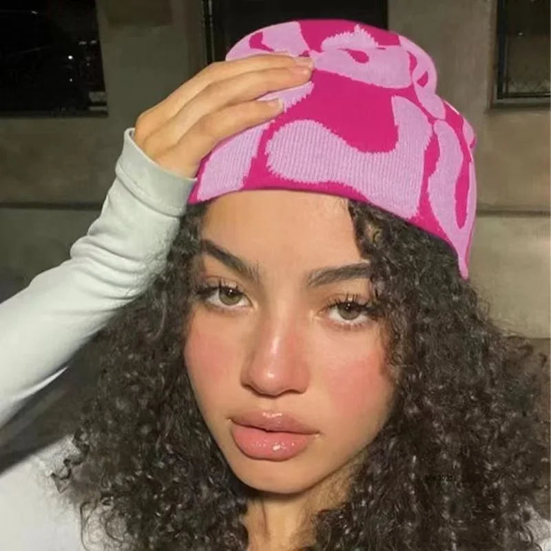 Knitting Beanies Hat Men Women Paragraph Quality Wool Cap
