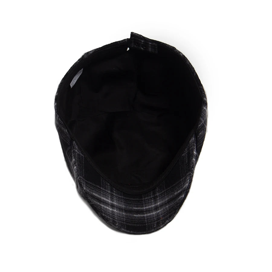Plaid Herringbone Thin Beret Summer Men Women‘s Vintage Casual Flat Hat