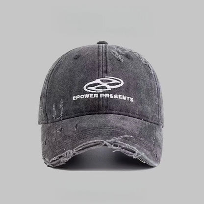 American Retro Washed Distressed Women's Baseball Cap Face Slimming Japanese  Protection Hat