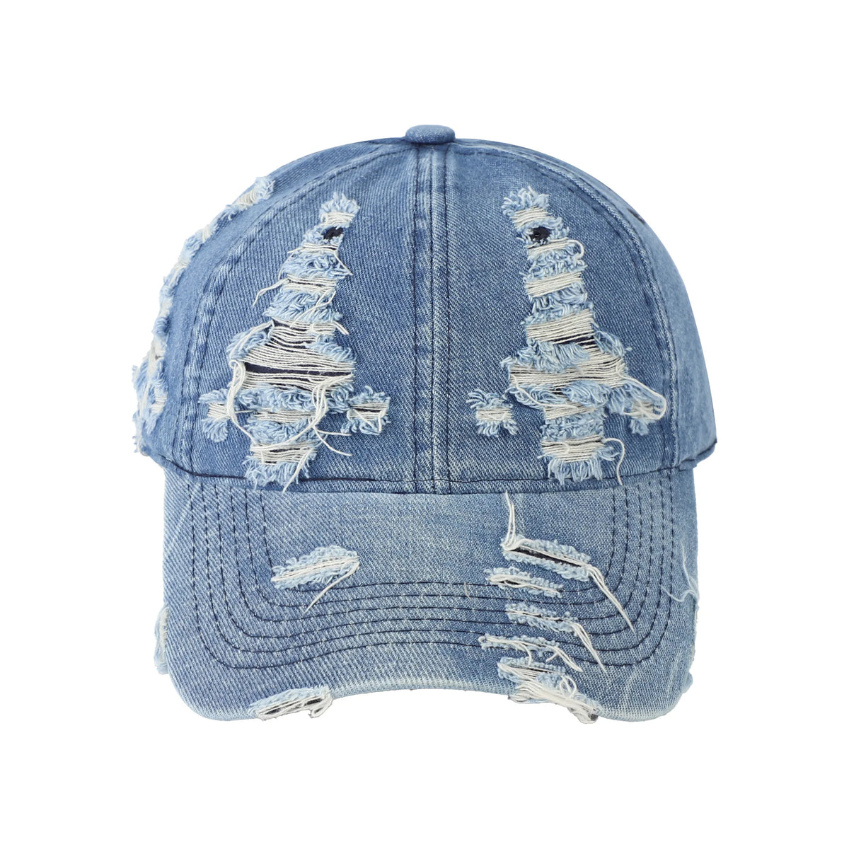 American Retro Washed Denim Distressed Baseball Cap