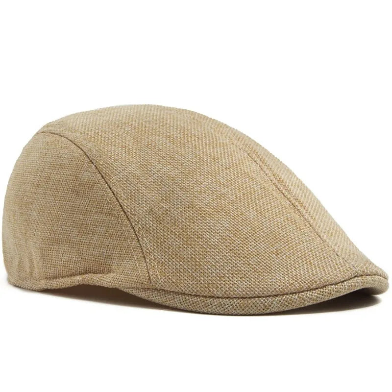 Breathable Linen Vintage British Flat Cap