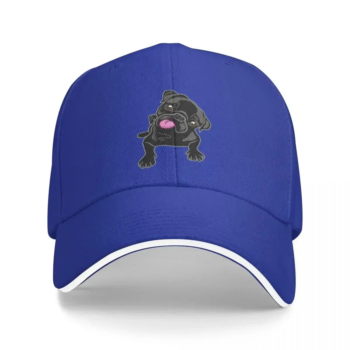 Tongues Out Because Black Pug Cap Casual Baseball Caps