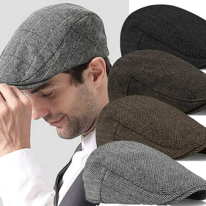 Fashion Men Retro Beret British Hats
