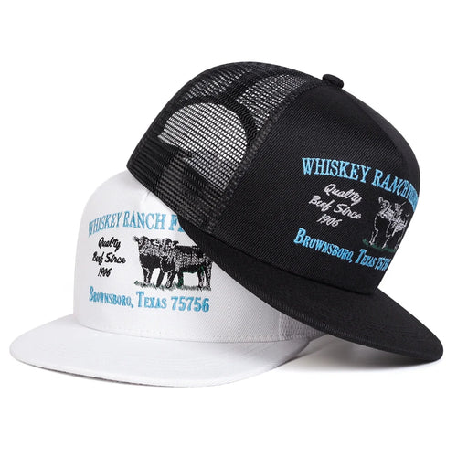Unisex Whiskey Ranch Feeders Embroidery Hip-hop Net Hats Spring Summer