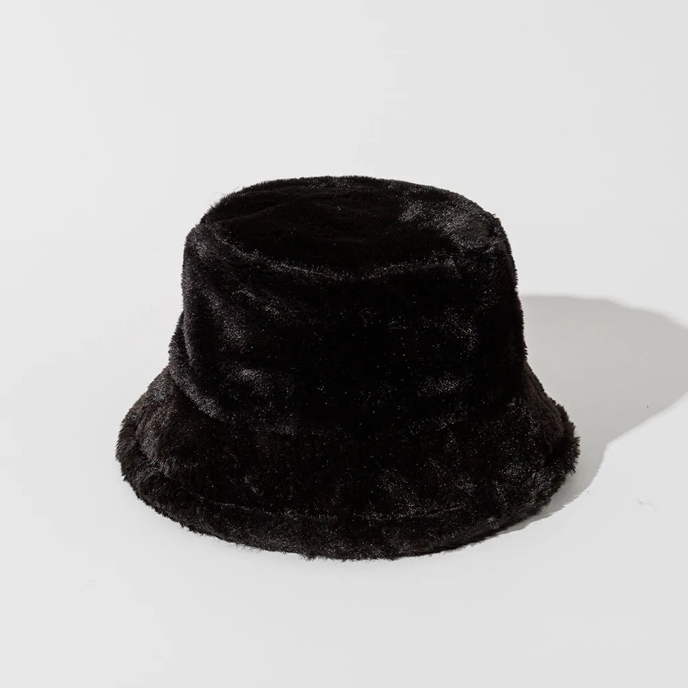 Funny Fashion Autumn Winter Leopard Fur Bucket Hat