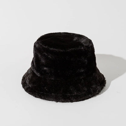 Funny Fashion Autumn Winter Leopard Fur Bucket Hat