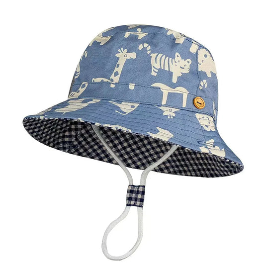 Animal Print Kids Adjustable Fisherman Hat